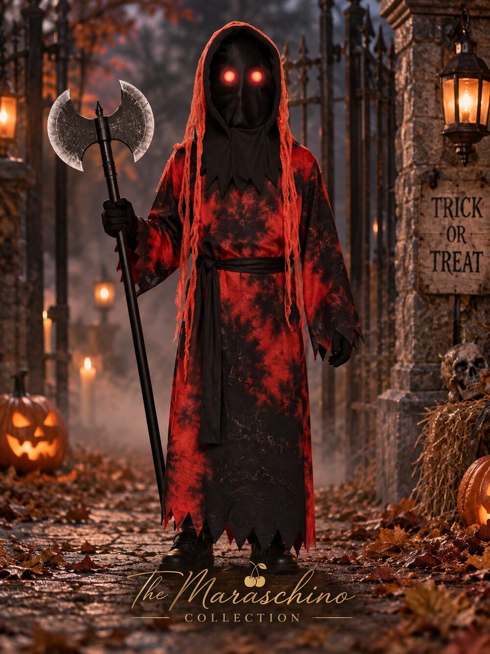 Spirit Halloween Fade In Fade Out Executioner Kids Costume Large 12-14 Light Up